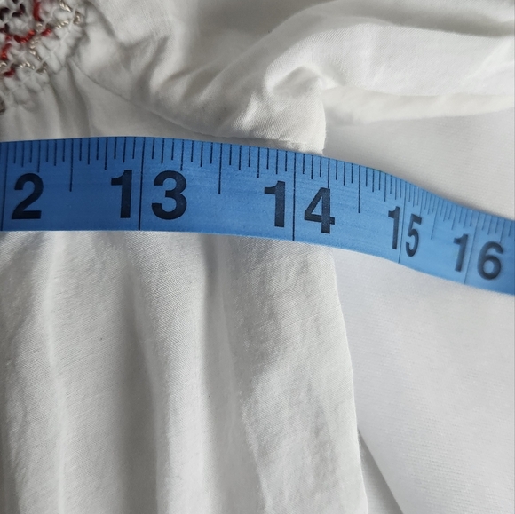 Free People Sunbeams Mini Dress Size XS Off Shoulder Embroidered Boho Peasant - Picture 15 of 15